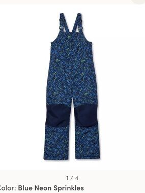 Kids Lands End Squall Snow Bib- like New